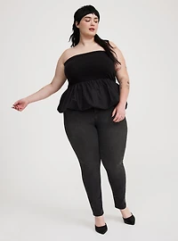 Poplin Bubble-Hem Top