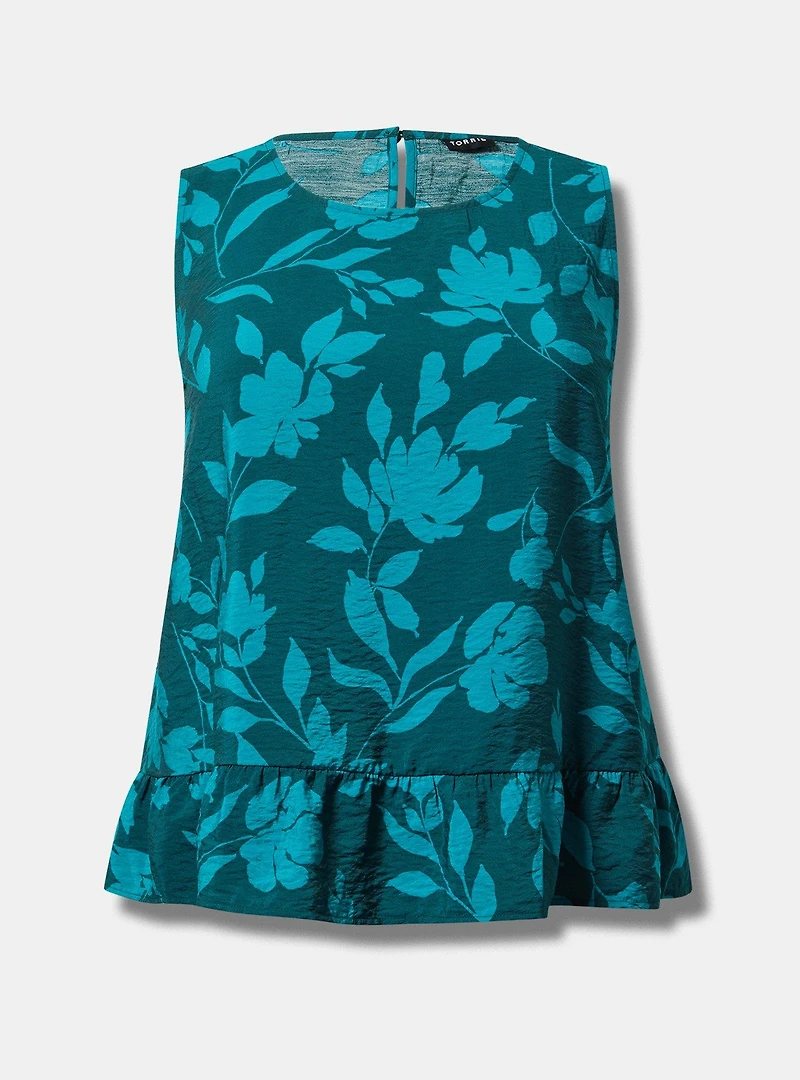 Hammered Viscose Drop-Waist Tank