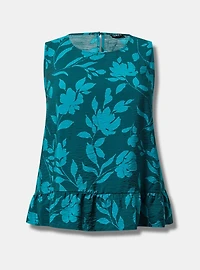 Hammered Viscose Drop-Waist Tank