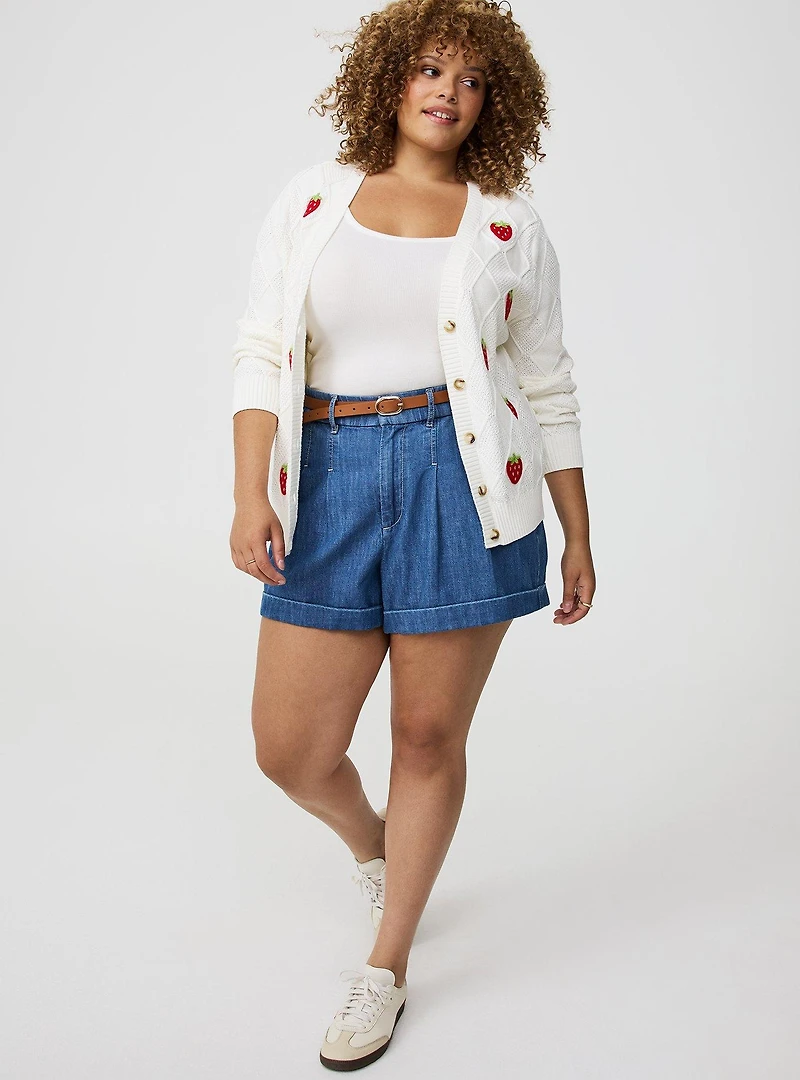 Embroidered V-Neck Cardigan