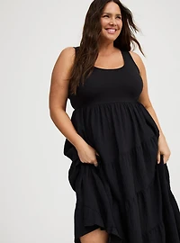Maxi Asymmetrical-Tiers Dress
