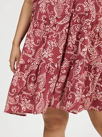 Mini V-Neck Button-Up Dress