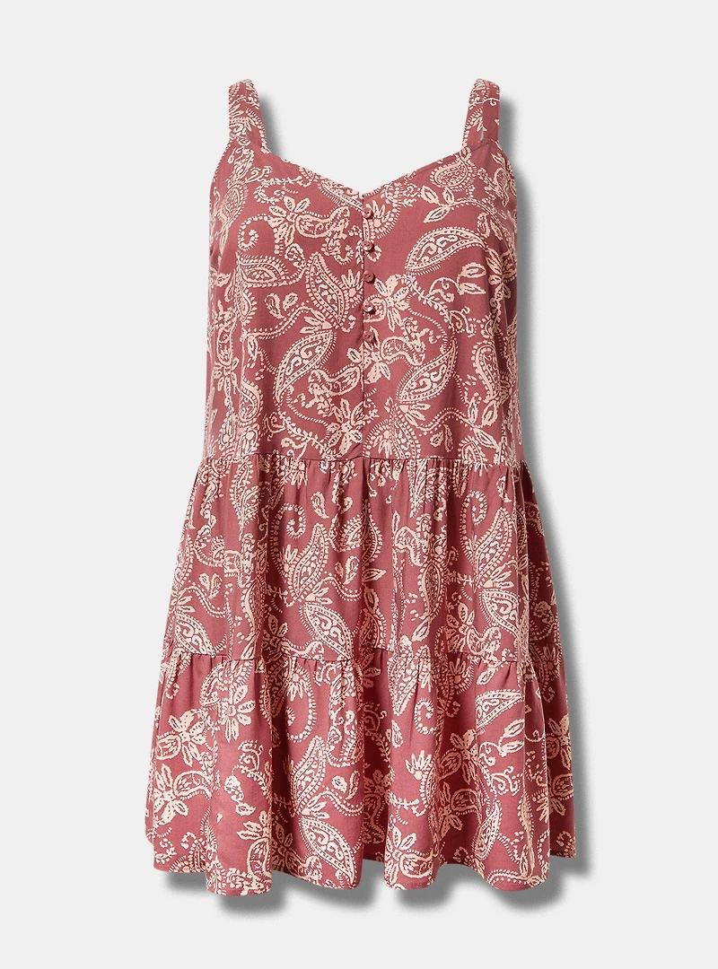 Mini V-Neck Button-Up Dress