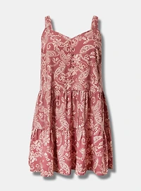 Mini V-Neck Button-Up Dress