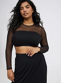 Wrap-Front High-Low Skirt