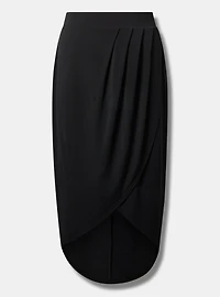 Wrap-Front High-Low Skirt