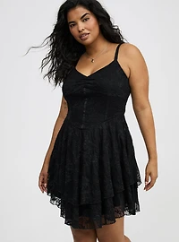 Mini Stretch Lace Corset Dress
