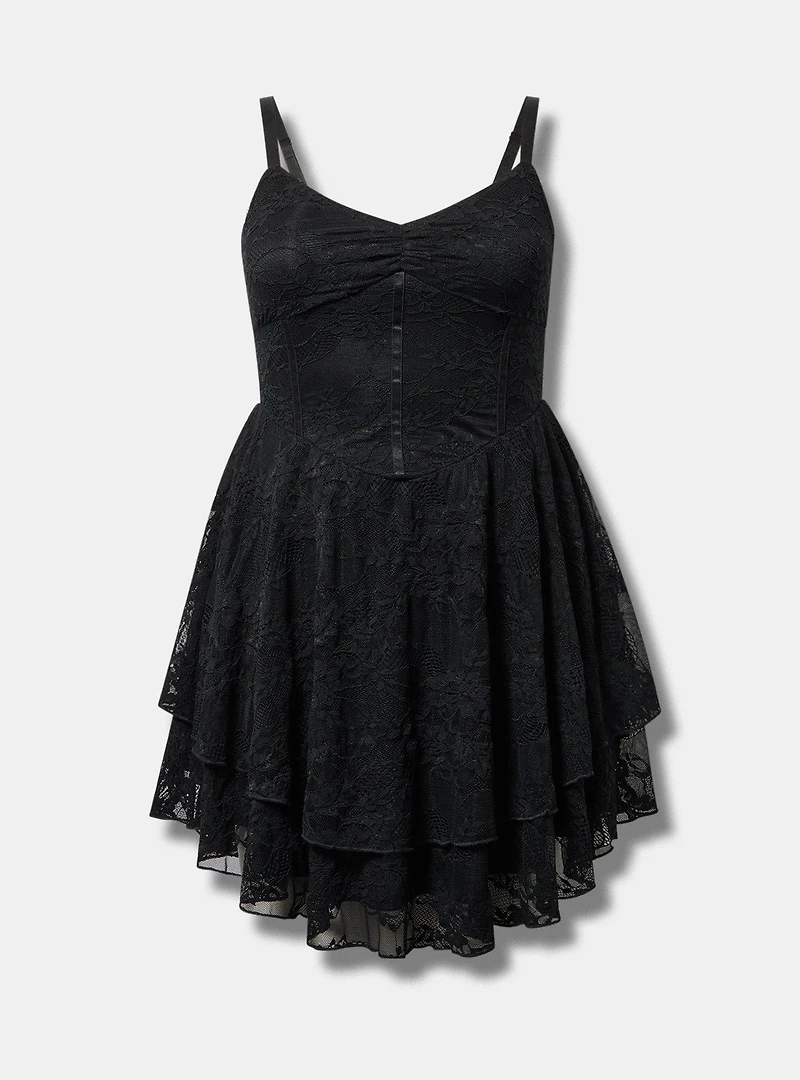 Mini Stretch Lace Corset Dress