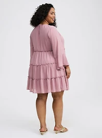 Mini Chiffon Ruffle Tiered Dress