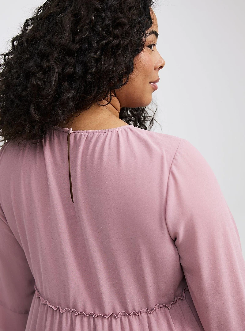 Mini Chiffon Ruffle Tiered Dress