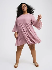 Mini Chiffon Ruffle Tiered Dress