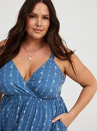 Maxi Surplice Tiered Tank Dress