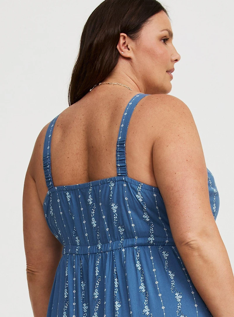 Maxi Surplice Tiered Tank Dress