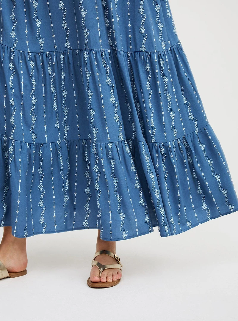 Maxi Surplice Tiered Tank Dress