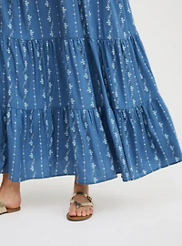 Maxi Surplice Tiered Tank Dress