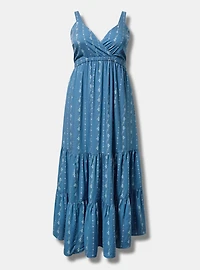 Maxi Surplice Tiered Tank Dress