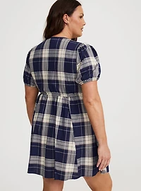 Mini Crew-Neck Bow Dress