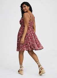Mini Mesh Front-Tie Dress