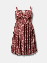Mini Mesh Front-Tie Dress