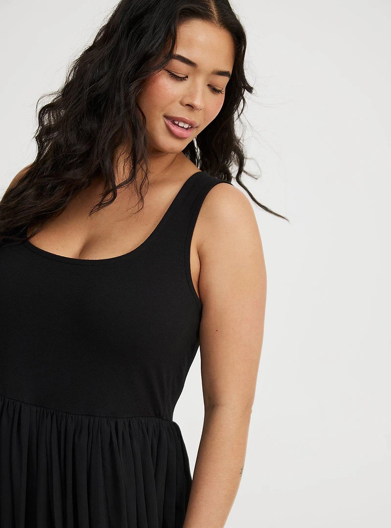 Maxi Textured Chiffon Floor Dress