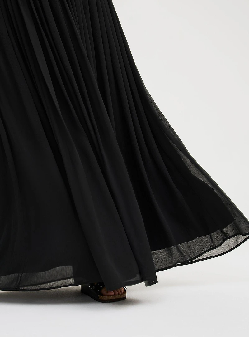 Maxi Textured Chiffon Floor Dress