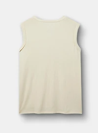 Foreigner Cotton Crew Roll Sleeve Muscle Tank