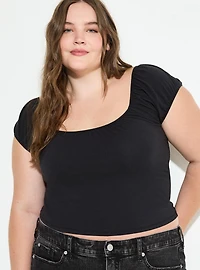 LoveSick Bubble-Sleeve Knit Top
