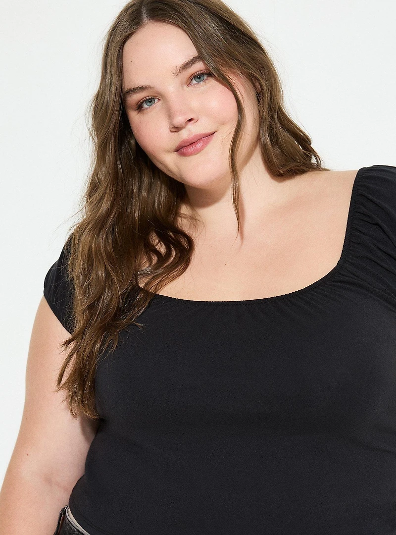 LoveSick Bubble-Sleeve Knit Top