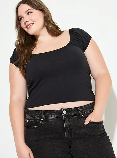 LoveSick Bubble-Sleeve Knit Top