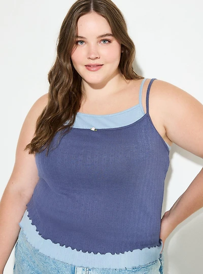 LoveSick Double-Layer Rosette Tank