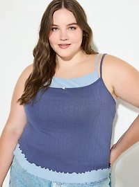 LoveSick Double-Layer Rosette Tank