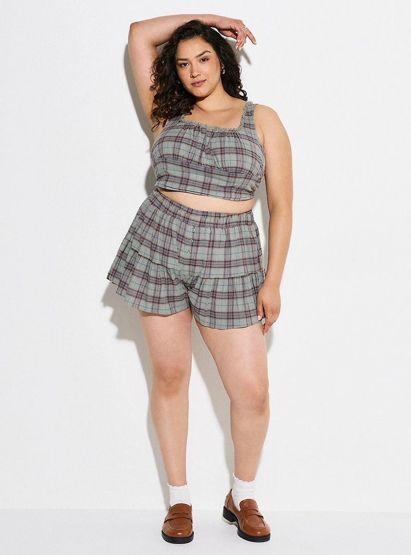 LoveSick Plaid Corset Top