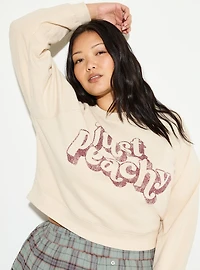 LoveSick Cropped Crew Sweatshirt