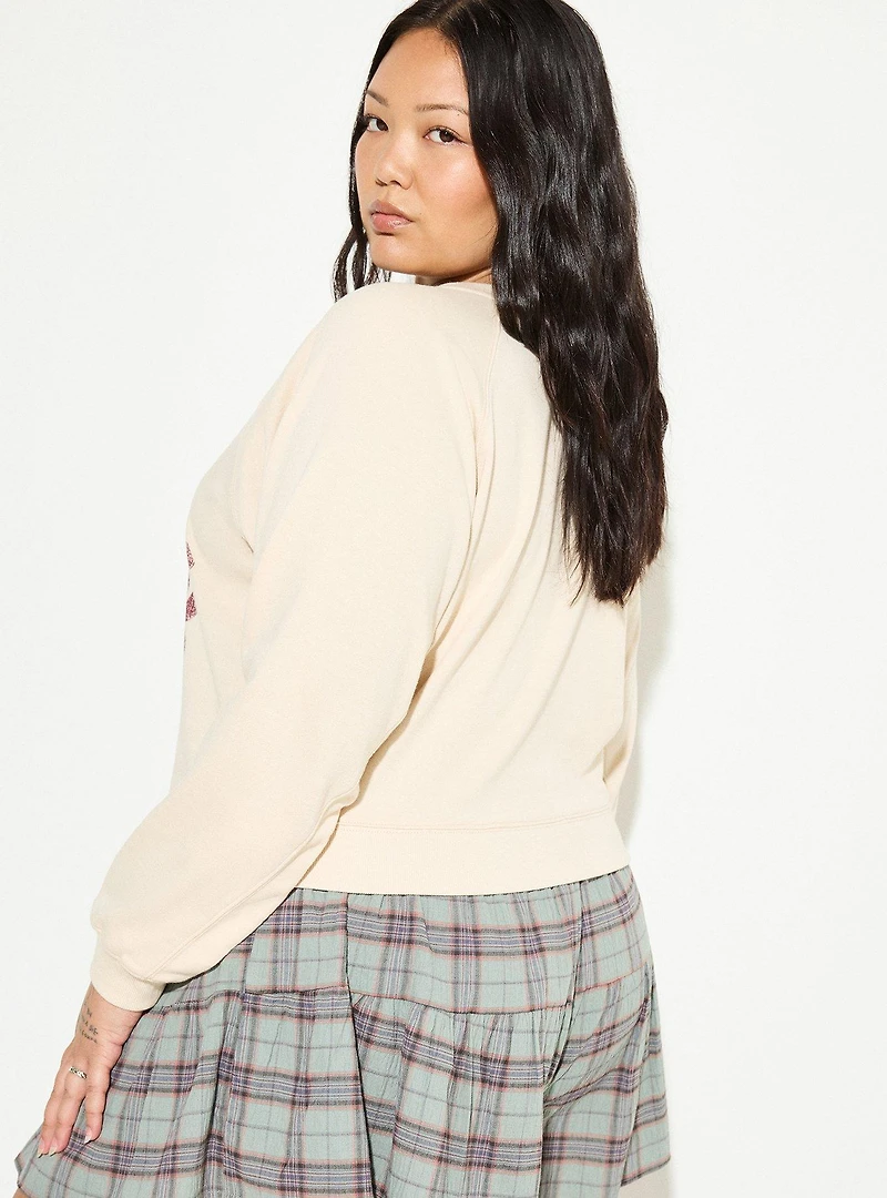 LoveSick Cropped Crew Sweatshirt