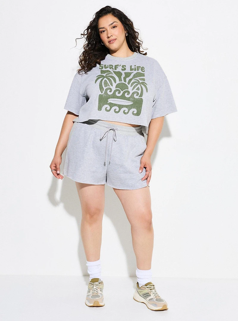 LoveSick Boxy Cropped Sweatshirt Tee