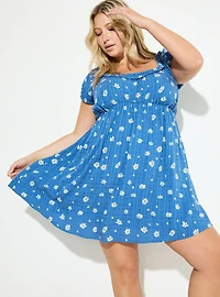 LoveSick Puff-Sleeve Babydoll Dress
