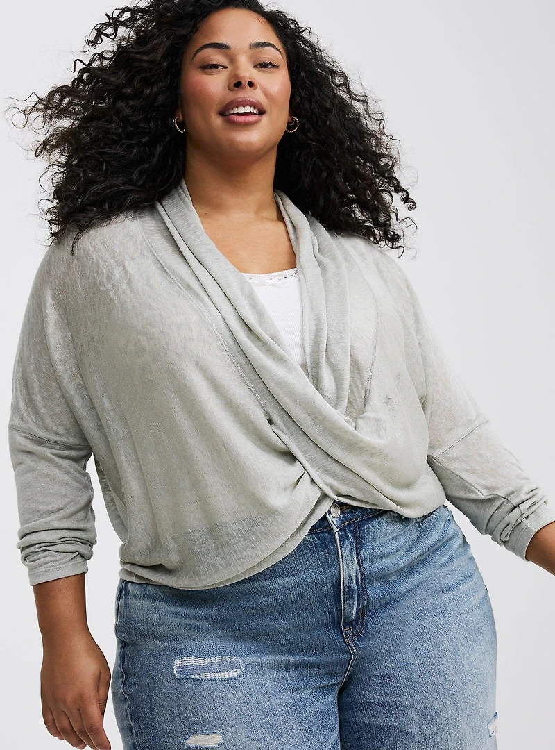 Drape Front Pullover