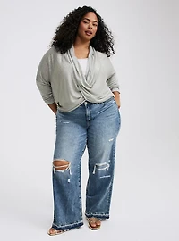 Drape Front Pullover
