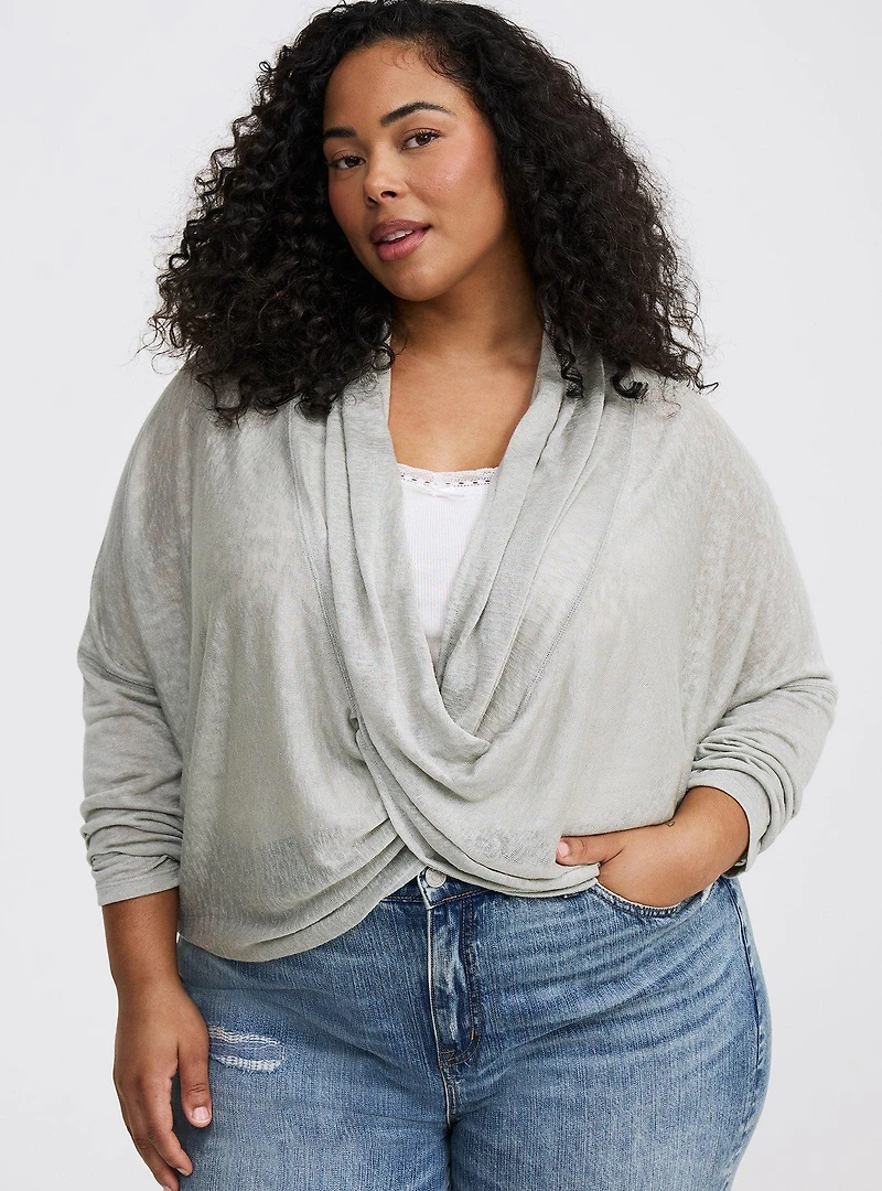 Drape Front Pullover