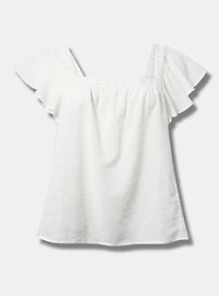 Lace Inset Trim Top