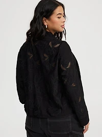 Washed Twill Embroidered Jacket
