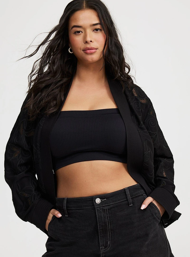 Washed Twill Embroidered Jacket