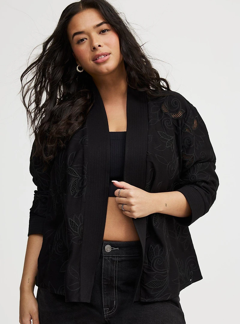 Washed Twill Embroidered Jacket