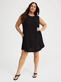 Mini Crew Neck Shift Dress
