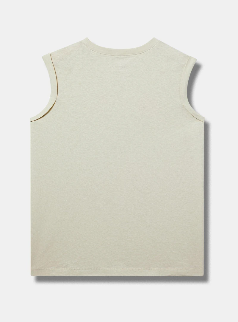 Roll-Sleeve Muscle Tank