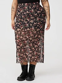 Mesh Maxi Skirt