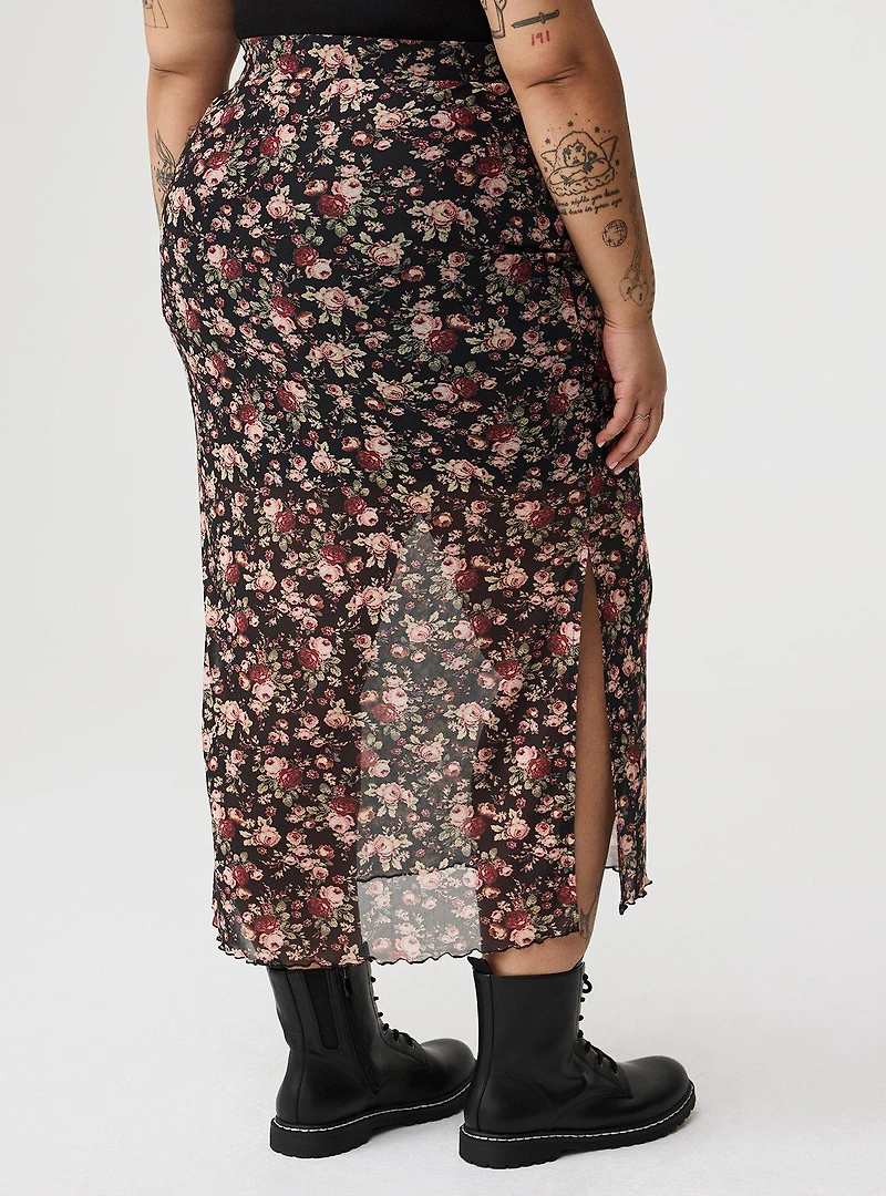 Mesh Maxi Skirt