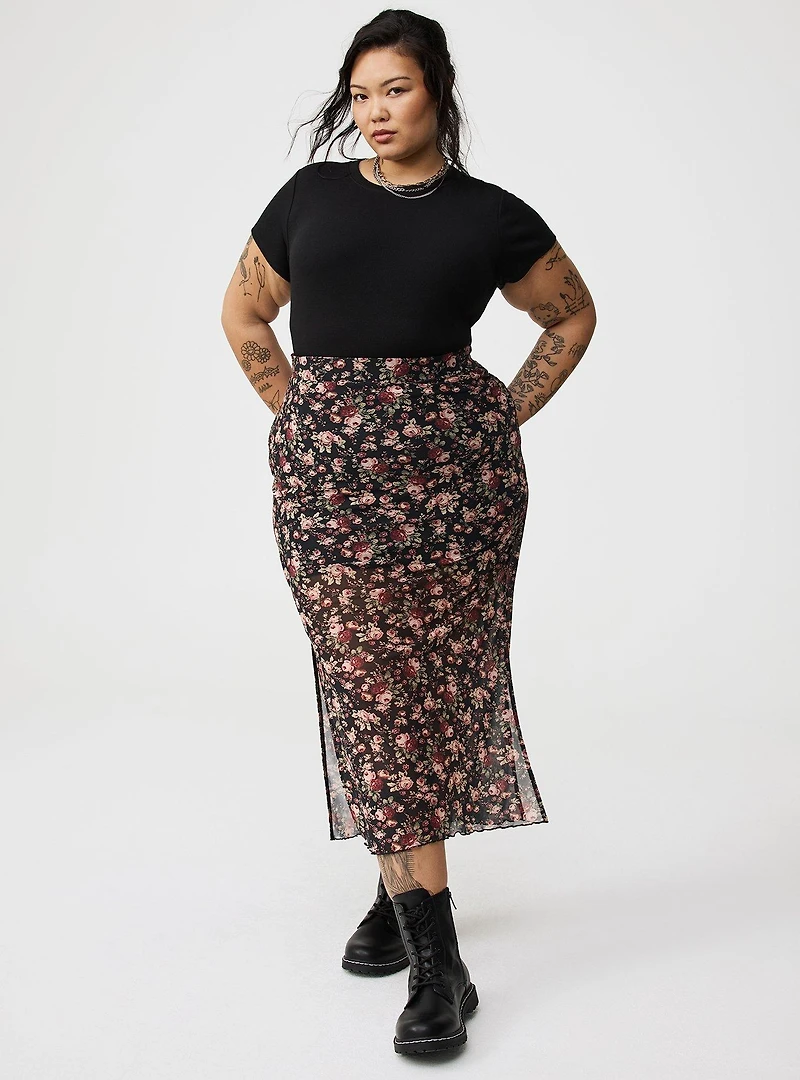 Mesh Maxi Skirt