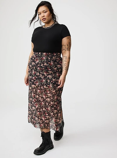 Mesh Maxi Skirt