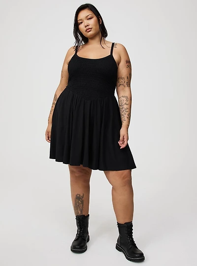 Smocked Mini Dress